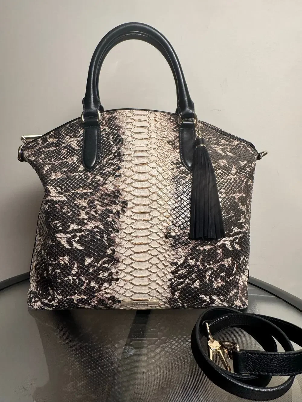 Brahmin Duxbury Satchel Large Croc Embossed Purse